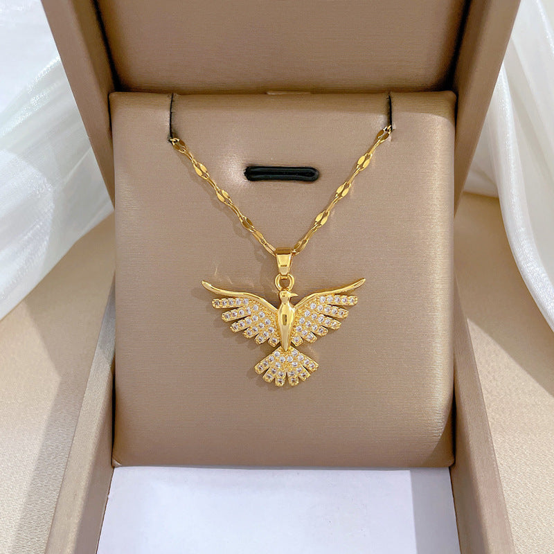 Layered Sunburst & Cross Pendant Necklace