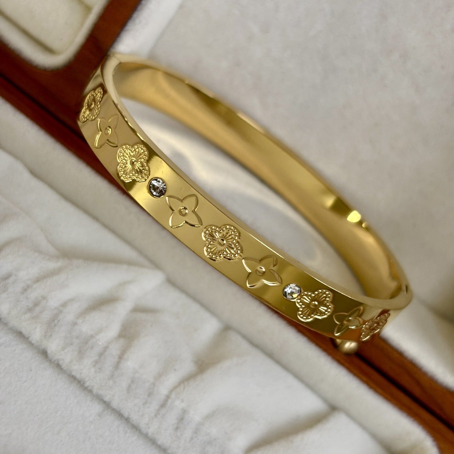 Monogram Inlay Luxury Bangle