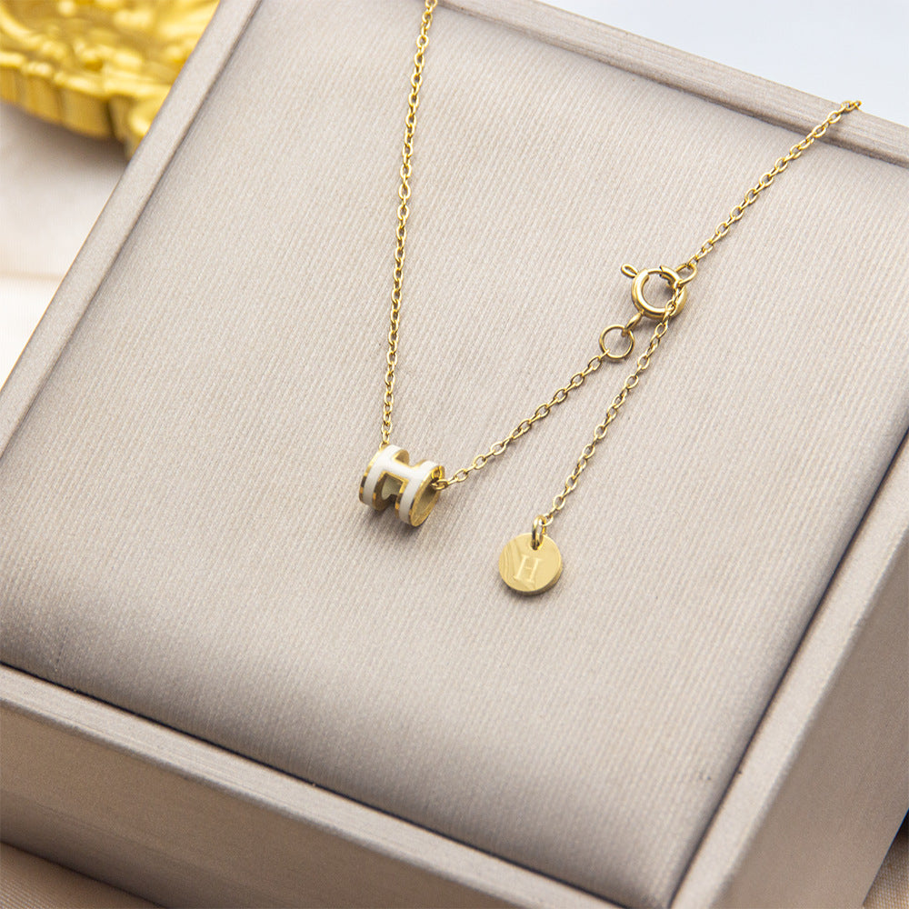 AURENA® H ENAMEL NECKLACE
