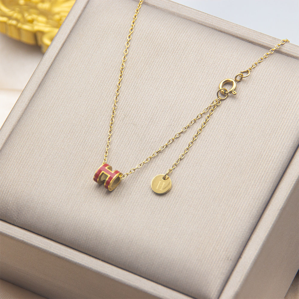 AURENA® H ENAMEL NECKLACE