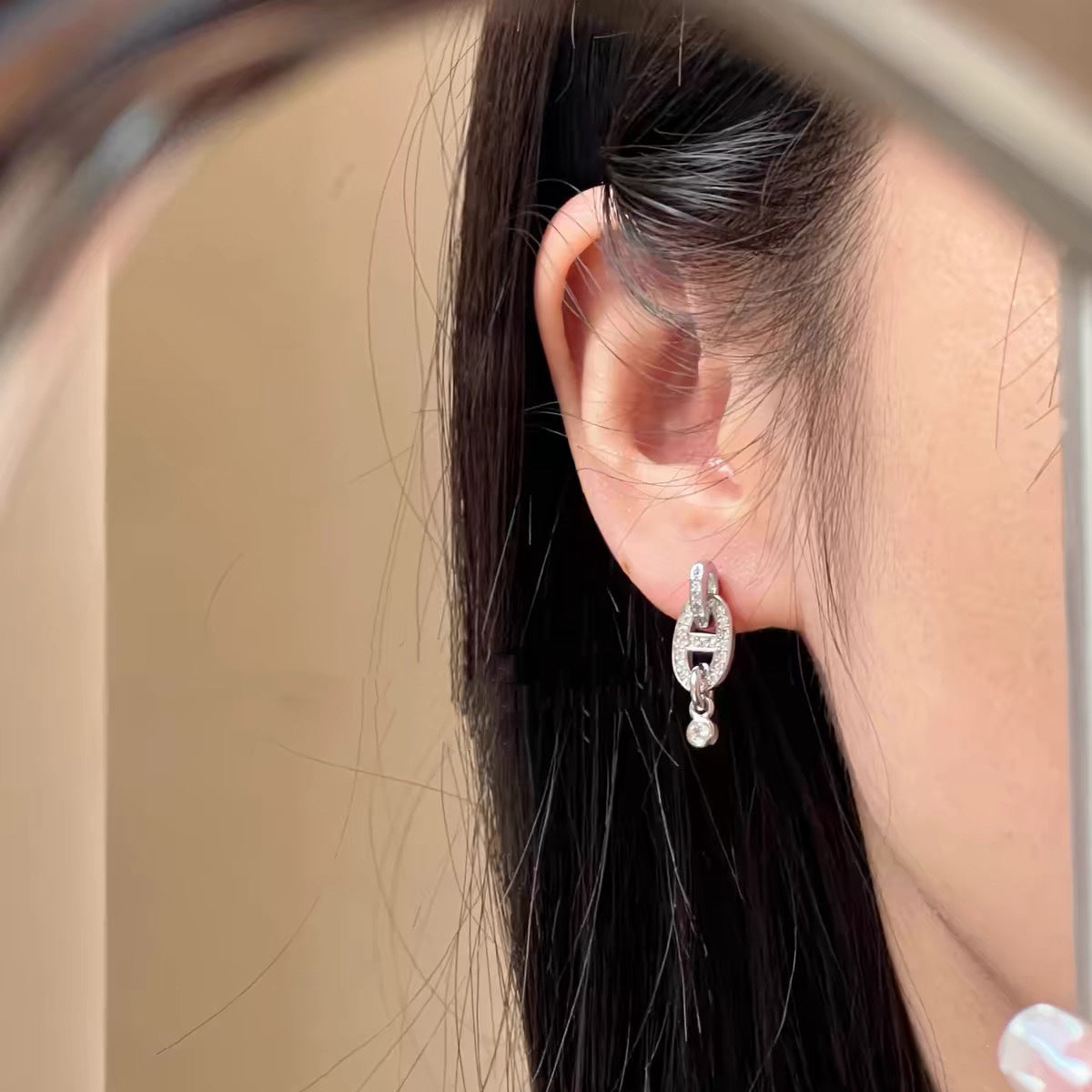 AURENA® CRYSTAL NOSE HOOP EARRINGS