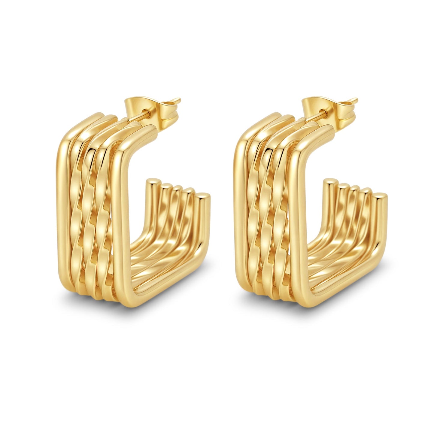 AURENA® SCULPTED HOOP EARRINGS