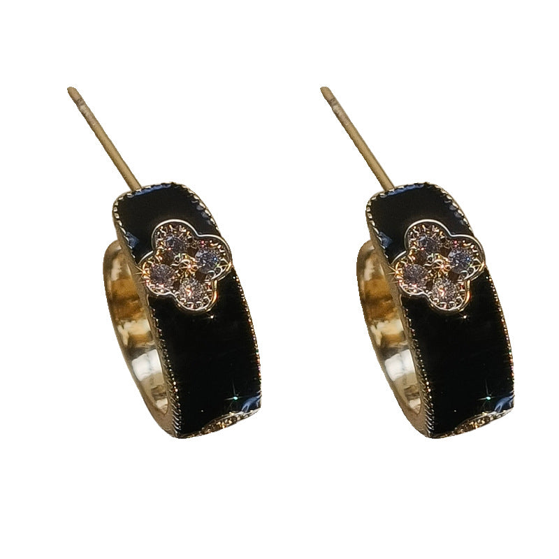 AURENA® ENAMEL CLOVER SIGNATURE EARRINGS