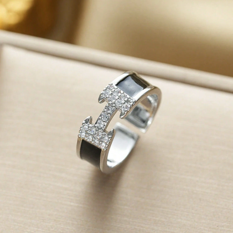 AURENA® H PAVÉ ENAMEL RING