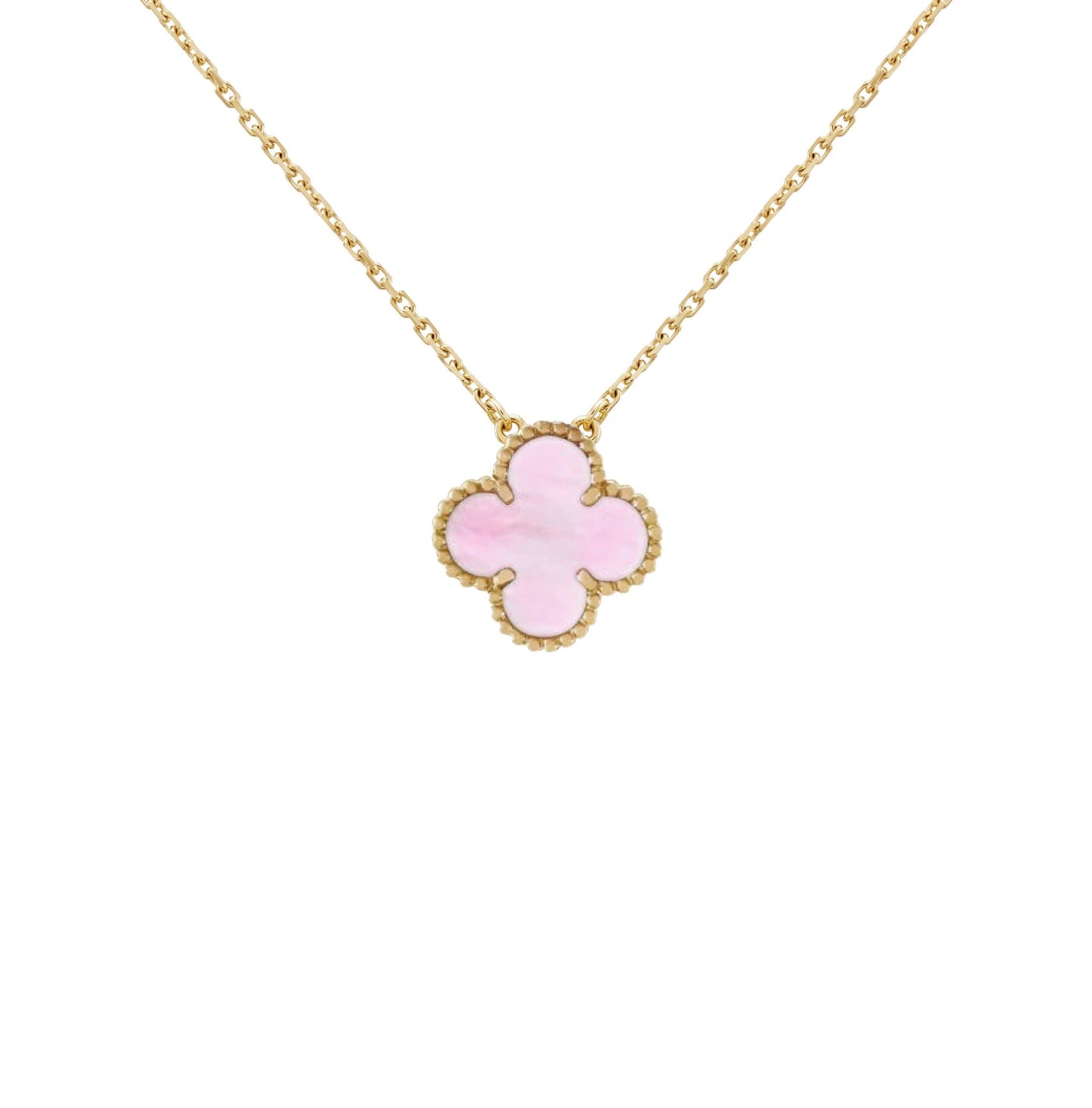 AURENA® CLOVER NECKLACE | PINK GOLD