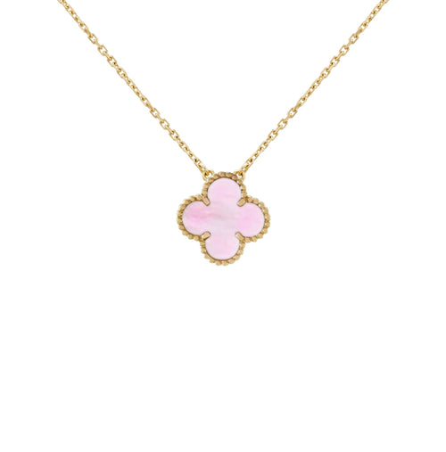 AURENA® CLOVER NECKLACE | PINK GOLD