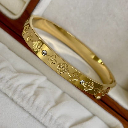 Monogram Inlay Luxury Bangle