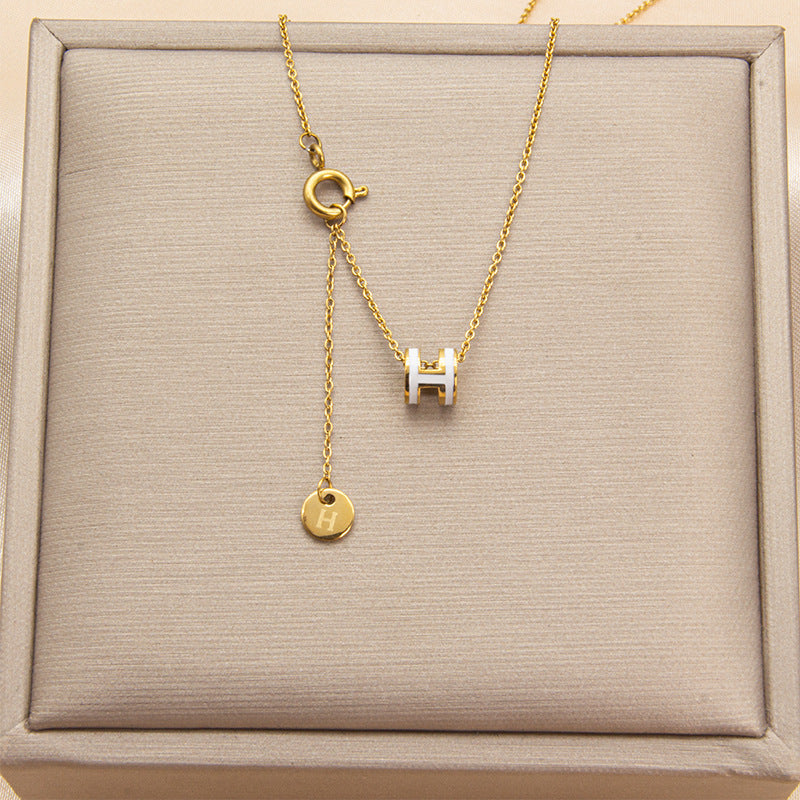 AURENA® H ENAMEL NECKLACE