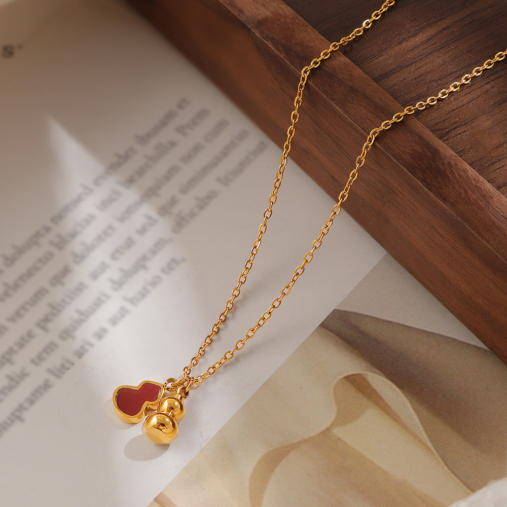 Lucky Wu Lou Pendant Clavicle Chain