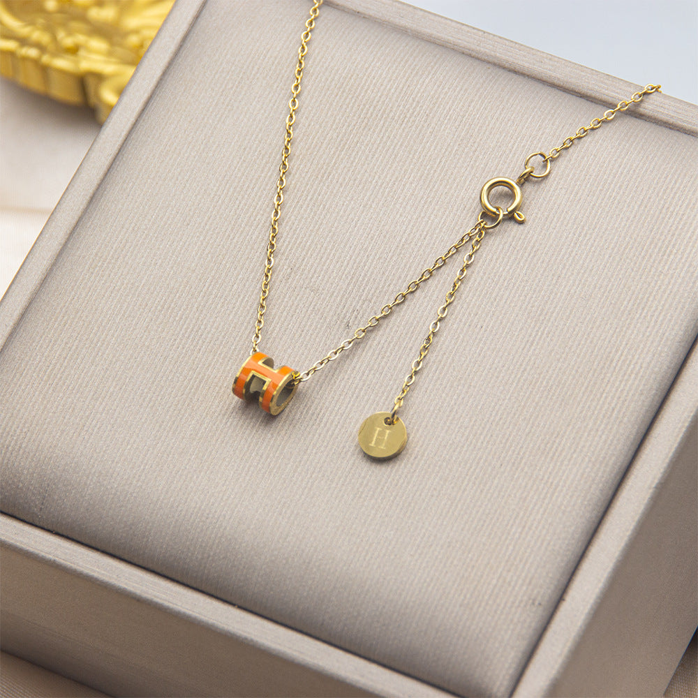 AURENA® H ENAMEL NECKLACE