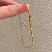 Pavé Row Clasp Bracelet (Gold)