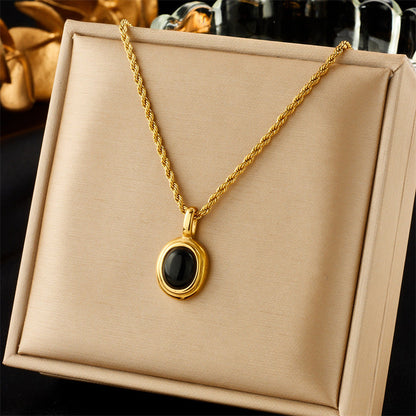 Layered Sunburst & Cross Pendant Necklace