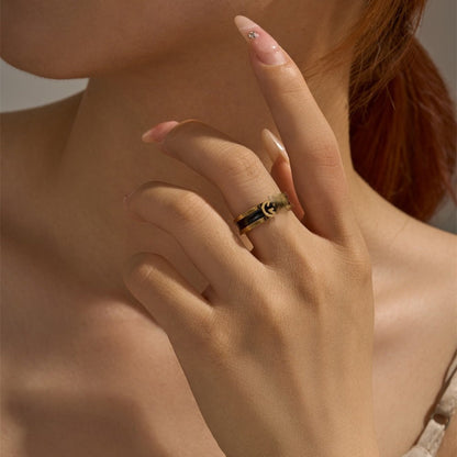 AURENA® NOIR ENAMEL RING
