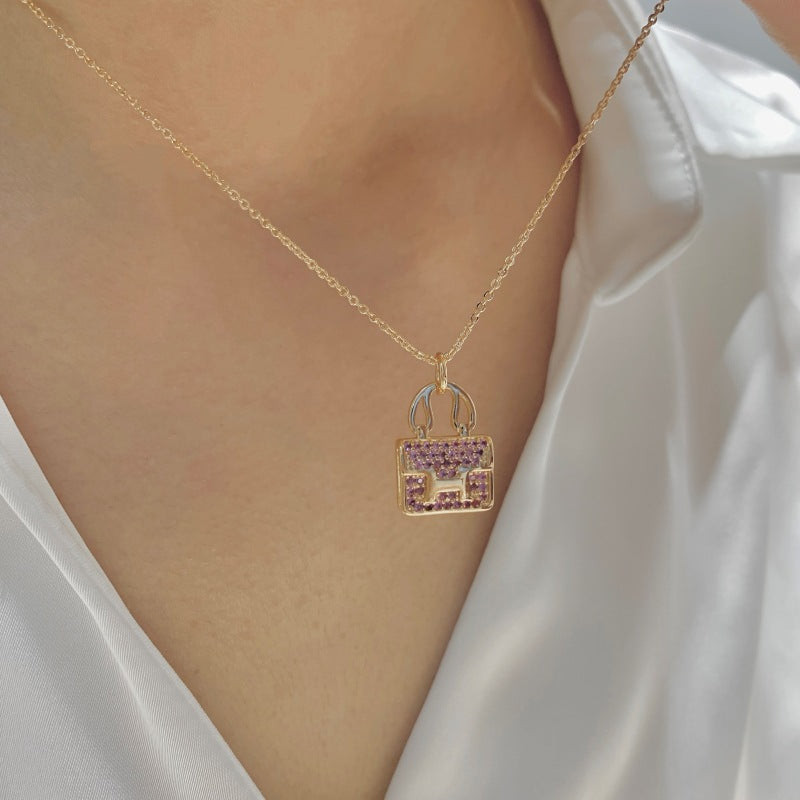Mini Tote Bag Pendant Necklace