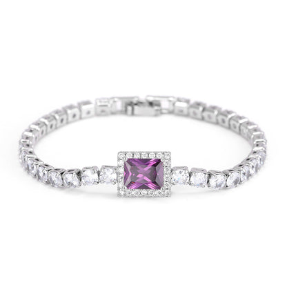 Geometric Emerald-Cut Tennis Bracelet