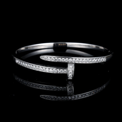 18K Gold Plated Nail Motif Bangle