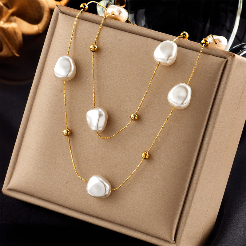 Layered Sunburst & Cross Pendant Necklace