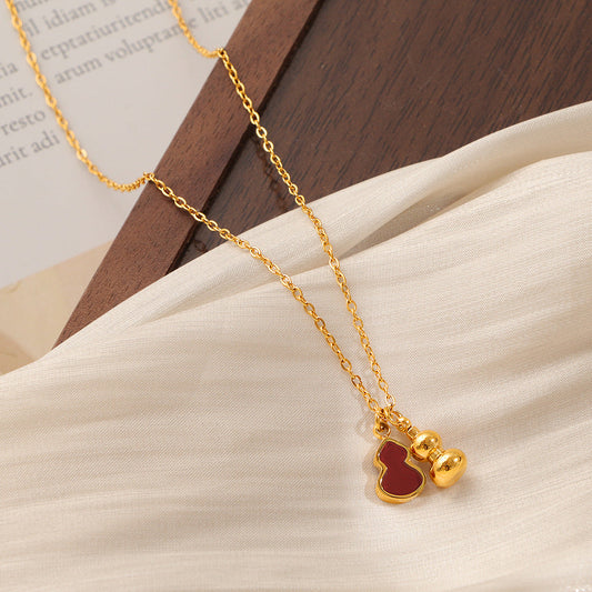 Lucky Wu Lou Pendant Clavicle Chain