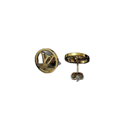 Luxury Monogram Gold Hoop Earrings