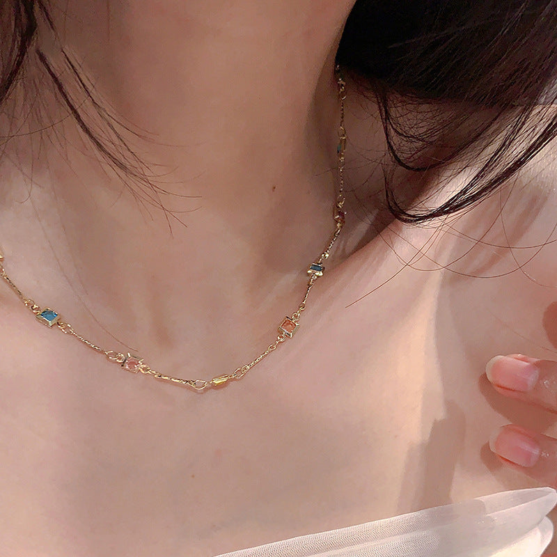 Prism Gemstone Choker Necklace