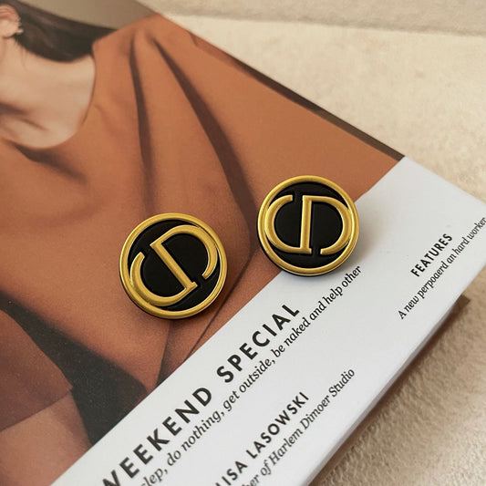AURENA® VINTAGE MONOGRAM STUD EARRINGS