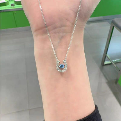 Pavé Horseshoe Charm Necklace