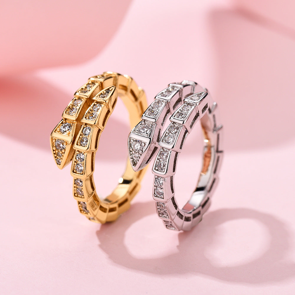 AURENA® FULL PAVÉ SNAKEBONE RING