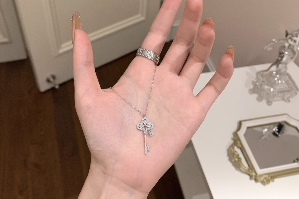 Royal Crown Key Pendant Necklace
