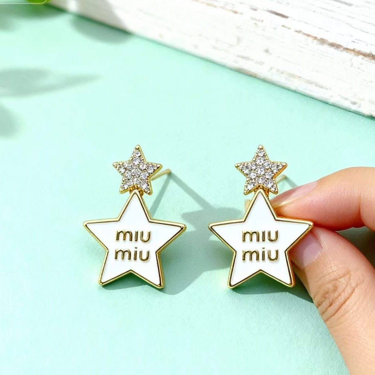 Chic Retro Star Letter Earrings