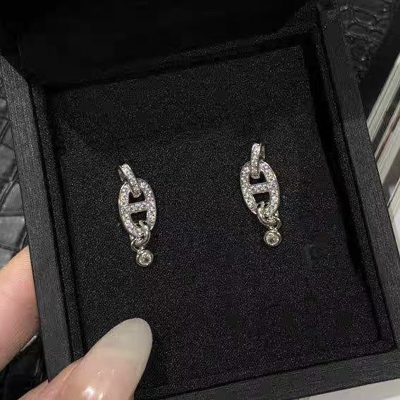 Sparkling Mariner Link Earrings