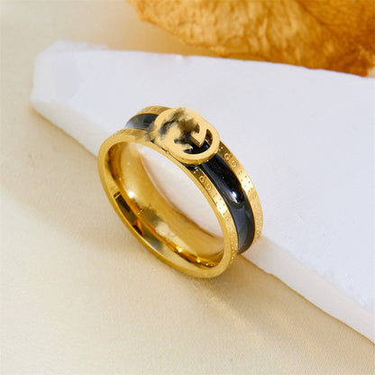 AURENA® NOIR ENAMEL RING