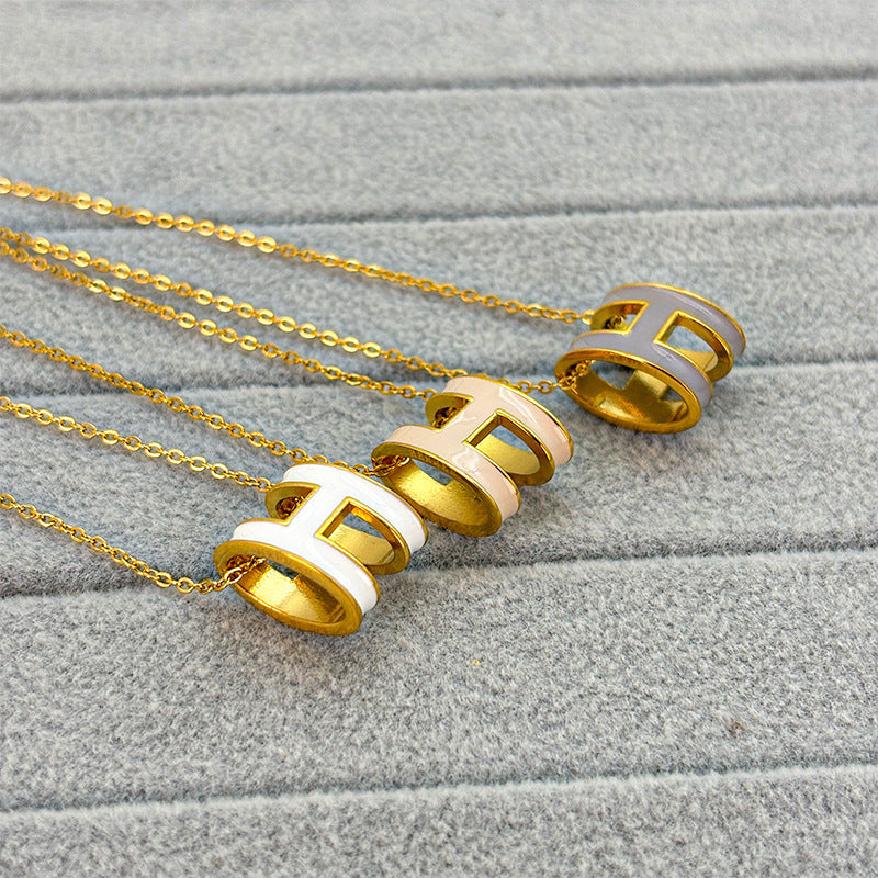 AURENA® H ENAMEL NECKLACE