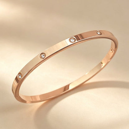 Ten-Gem Pavé Titanium Bangle