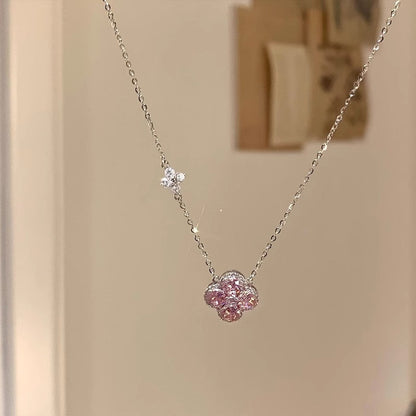 Crimson Clover Pavé Necklace
