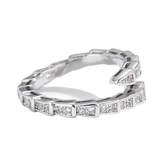 AURENA® FULL PAVÉ SNAKEBONE RING