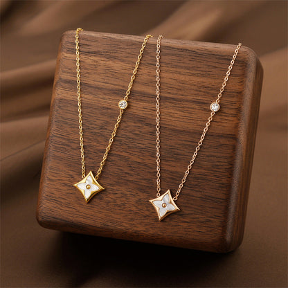 Geometrical Shell Rhombus Pendant