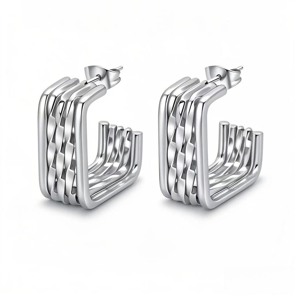 AURENA® SCULPTED HOOP EARRINGS