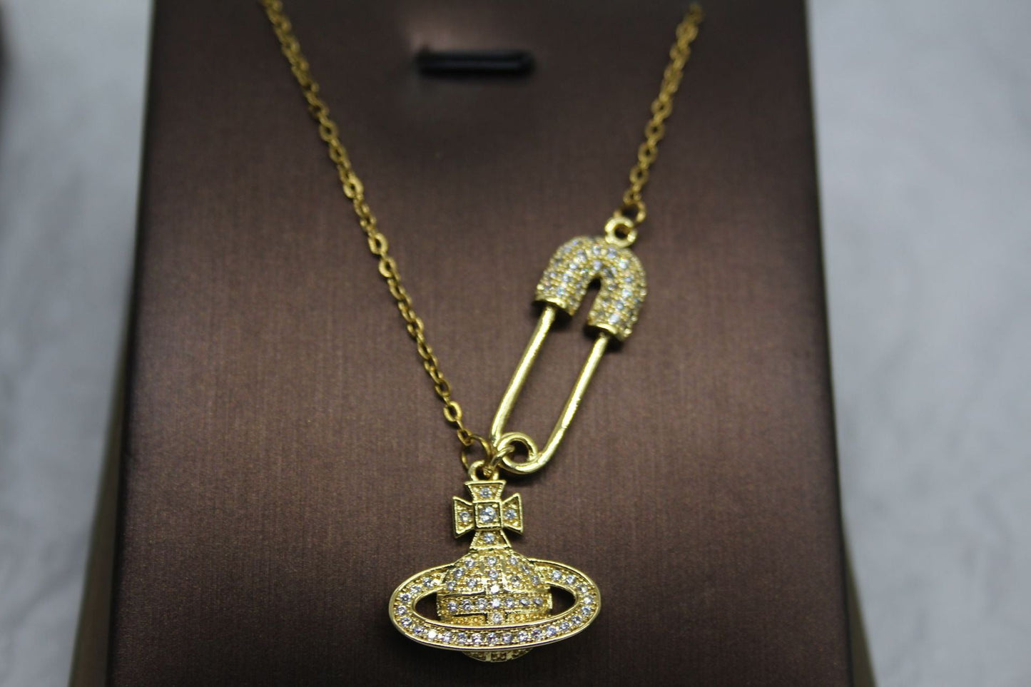 Celestial Orb Saturn Pendant Necklace