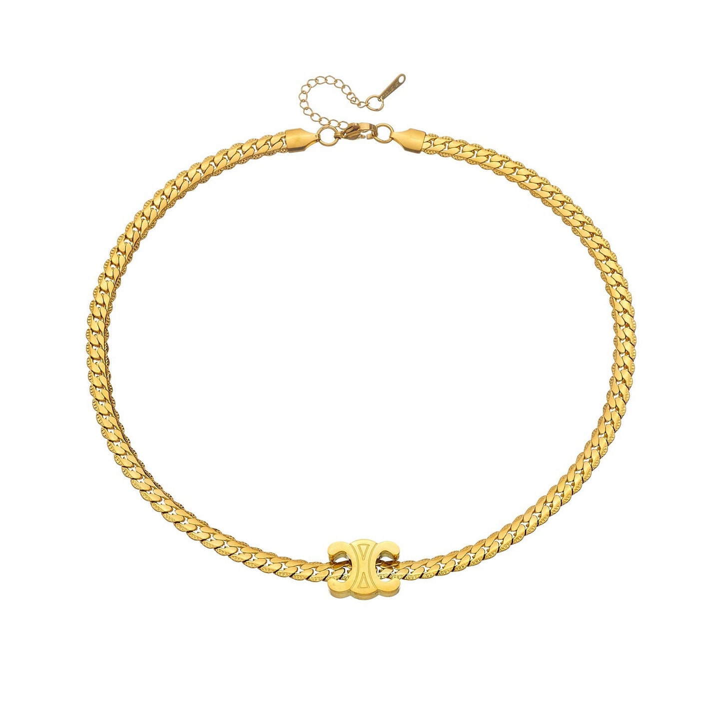Sleek Snake Chain Collar Necklace