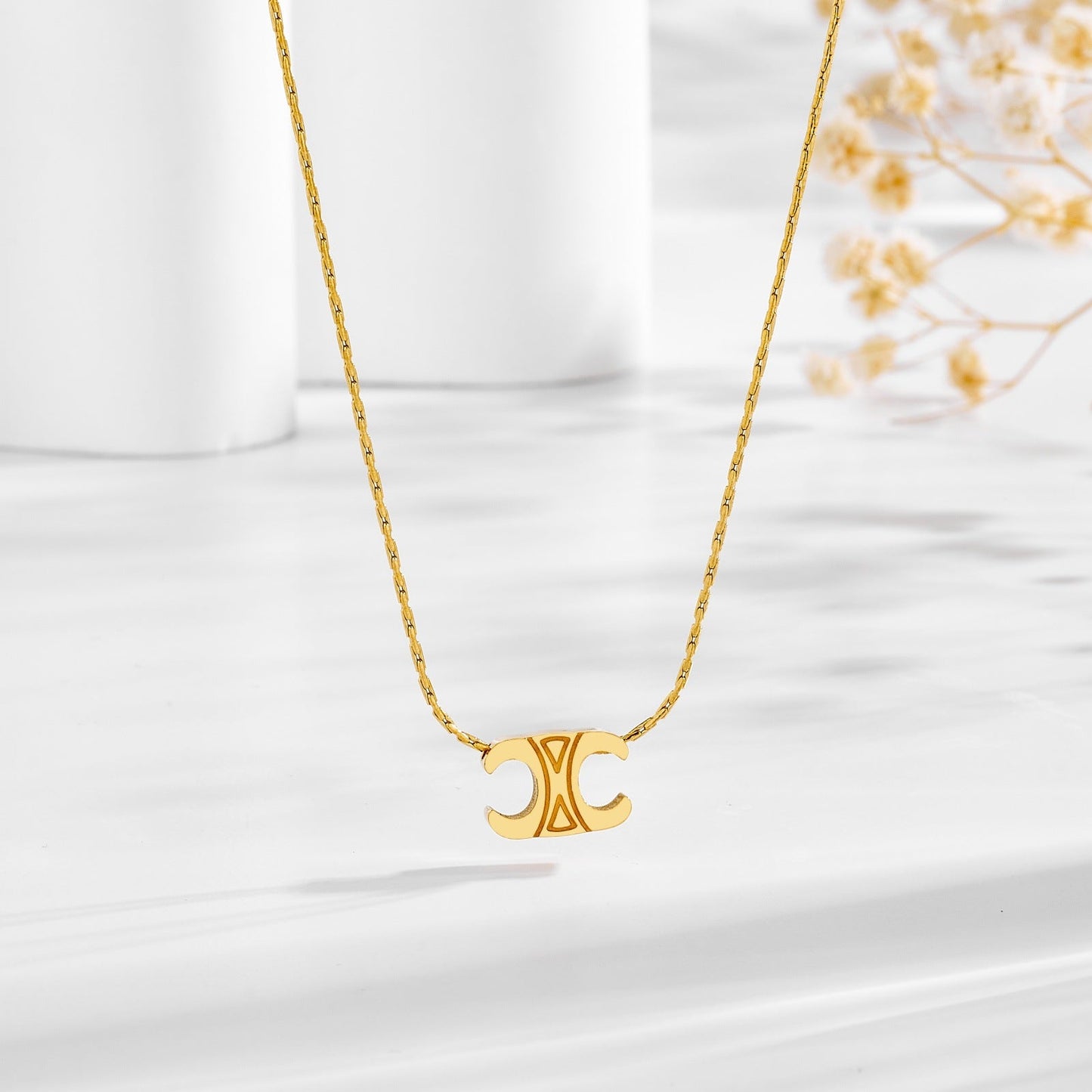 Minimalist Arch Emblem Pendant