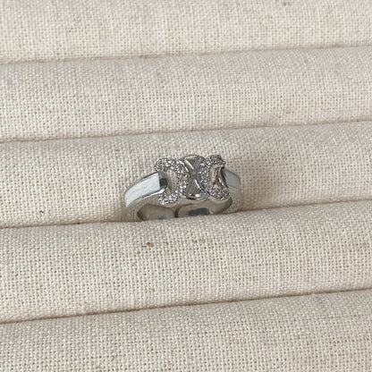 Vintage Enamel Triomphe Open Ring