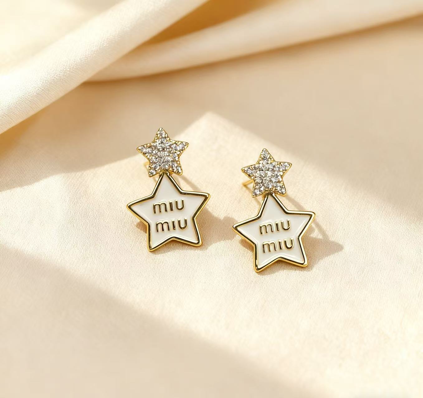 Chic Retro Star Letter Earrings