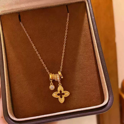 Filigree Openwork Clover Pendant