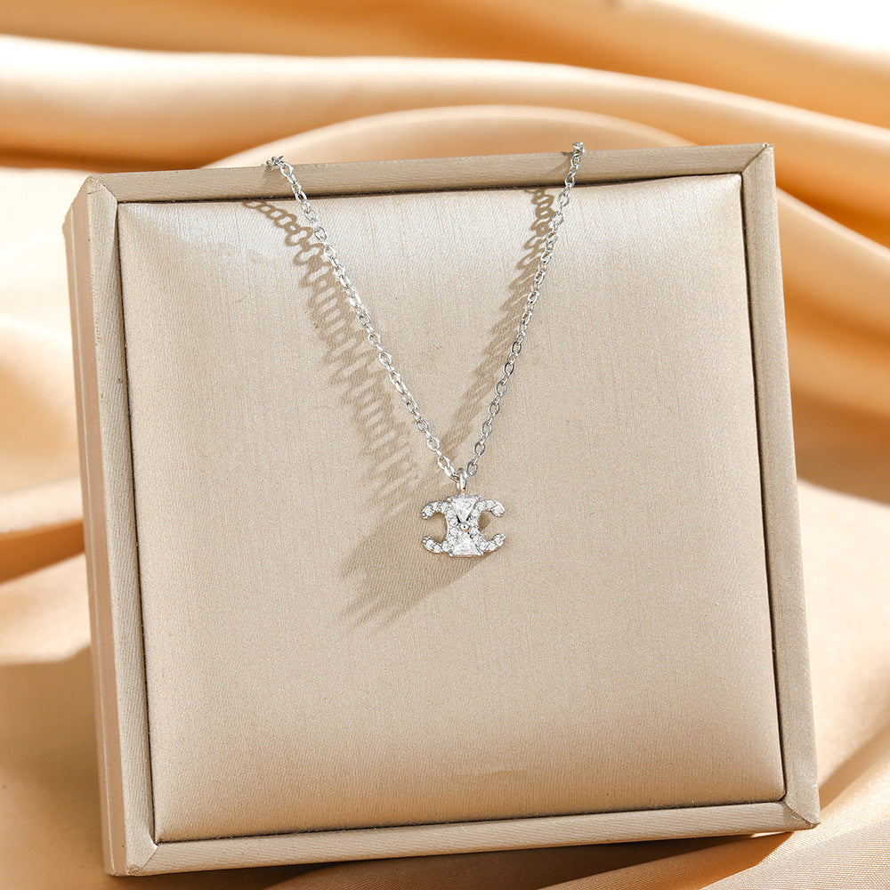 Pavé Arc de Triomphe Medallion Necklace