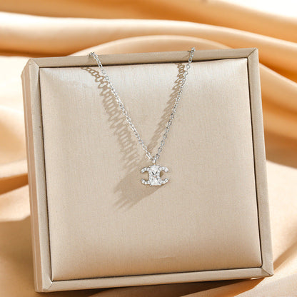 Pavé Arc de Triomphe Medallion Necklace