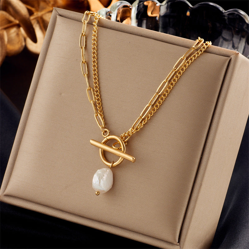 Layered Sunburst & Cross Pendant Necklace