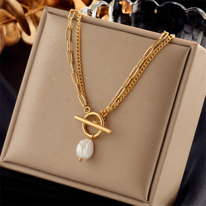 Layered Sunburst & Cross Pendant Necklace