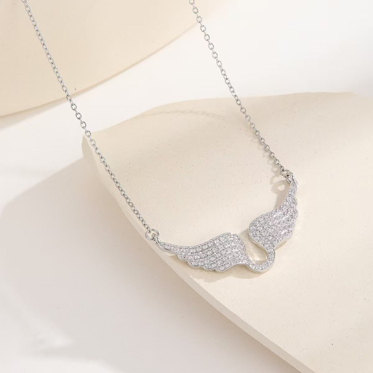 Full-Pavé Angel Wings Choker