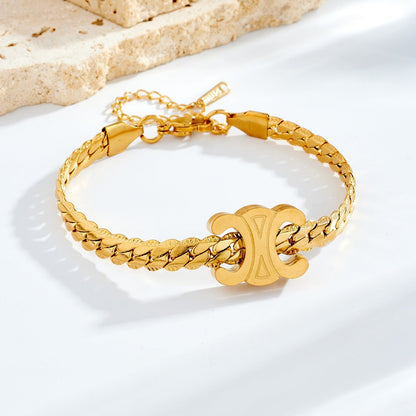 Sleek Snake Chain Collar Necklace
