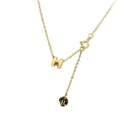 Mini 7mm Letter H Pendant Necklace